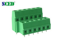 Doppelte Ebenen 5,08 mm 10 A, vernickelter Kunststoff-PCB-Klemmenblock, grün
